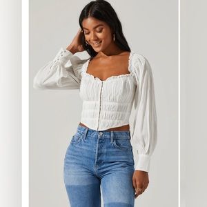 ASTR corset white top